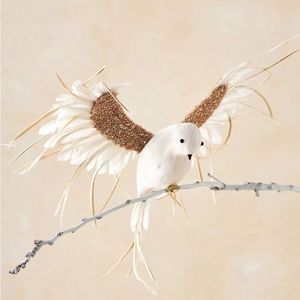Anthropologie Wispy Bird Ornament White
